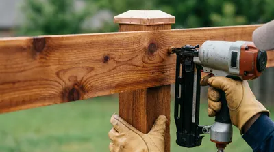 Cedar fence installation in Tulsa