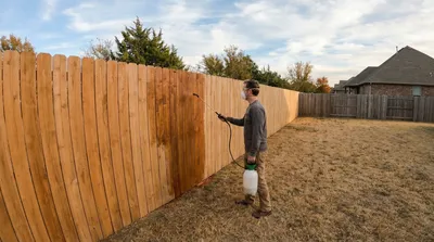 Fence staining in Tulsa